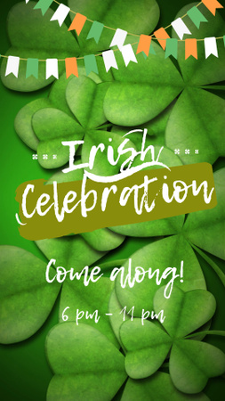 Designvorlage Ankündigung der irischen Feier am Patrick’s Day für TikTok Video