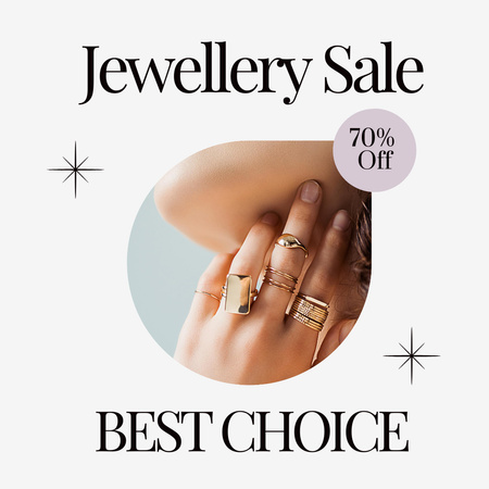 Ontwerpsjabloon van Instagram AD van sieraden collectie te koop