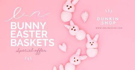 Plantilla de diseño de Easter Holiday Sale Announcement Facebook AD 