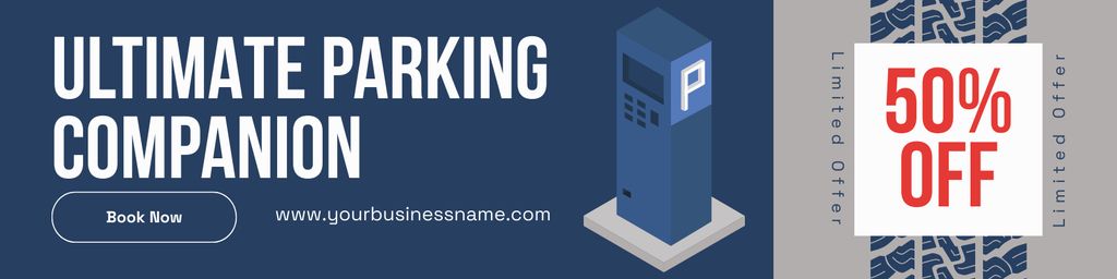 Template di design Ultimate Parking Services on Blue Twitter
