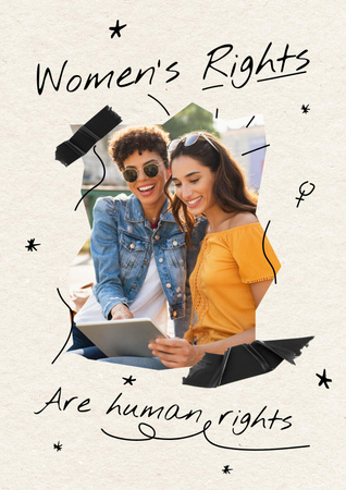 Designvorlage Awareness about Women's Rights für Poster