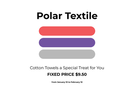 Textile Store Ad with Colors Palette Poster A2 Horizontal Design Template