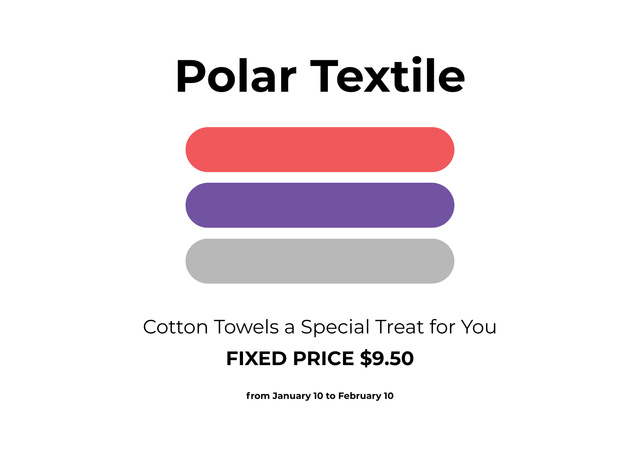 Textile Store Ad with Colors Palette Poster A2 Horizontal Design Template