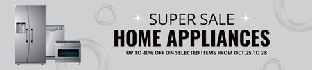 Home Appliance Super Sale Grey Ebay Store Billboard Design Template