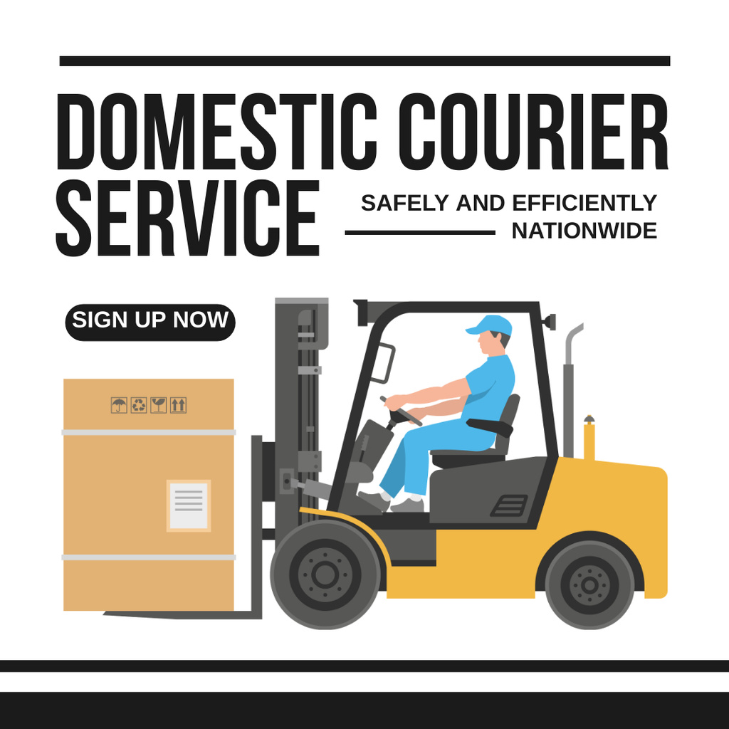Safe Nationwide Courier Services Instagram ADデザインテンプレート