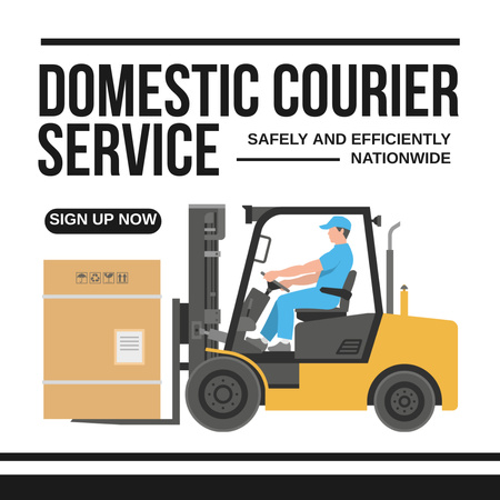 Safe Nationwide Courier Services Instagram AD Design Template