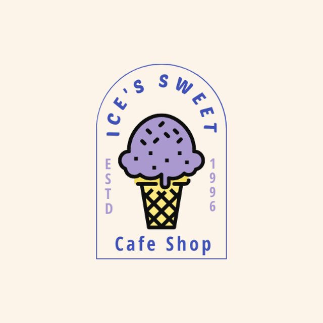 Yummy Ice Cream Ad Logo – шаблон для дизайна