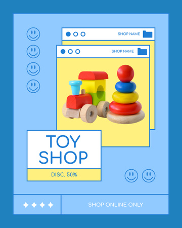 Ontwerpsjabloon van Instagram Post Vertical van Discount on Toys with Toys for Babies