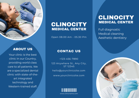 Plantilla de diseño de Healthcare Clinic Services Ad Brochure 