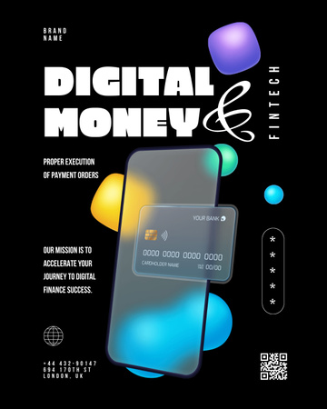Digital Services Ad Poster 16x20in Modelo de Design