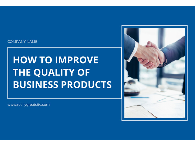 Plantilla de diseño de Essential Ways Of Improving Quality Of Business Products Presentation 