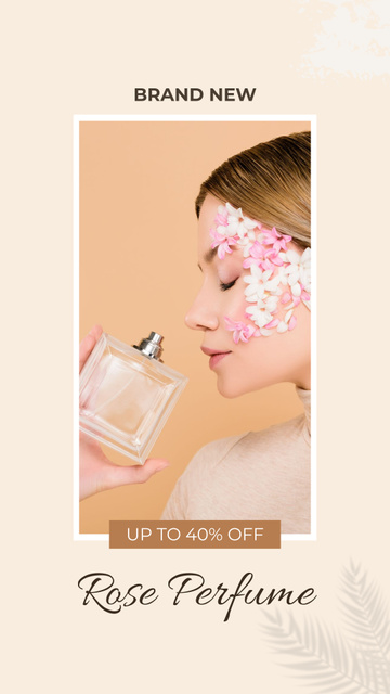 Designvorlage Rose Perfume Ad für Instagram Story