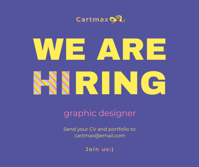 Designvorlage Graphic Designer Available Position  für Facebook