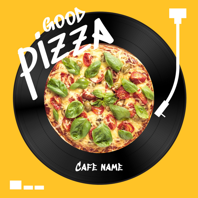 Bright Pizzeria Ad Instagram Tasarım Şablonu