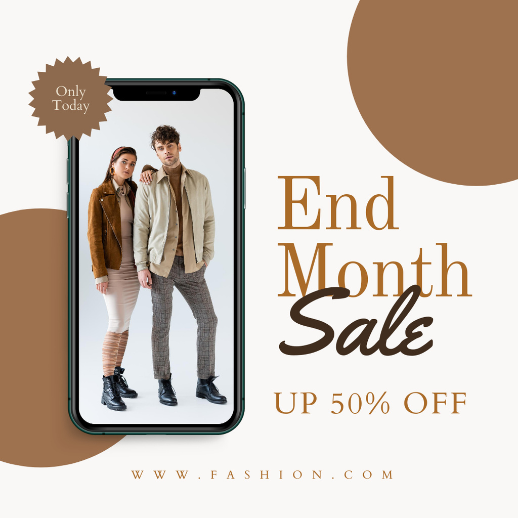 Template di design End Month Sale of Clothing Instagram