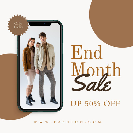End Month Sale of Clothing Instagram Design Template