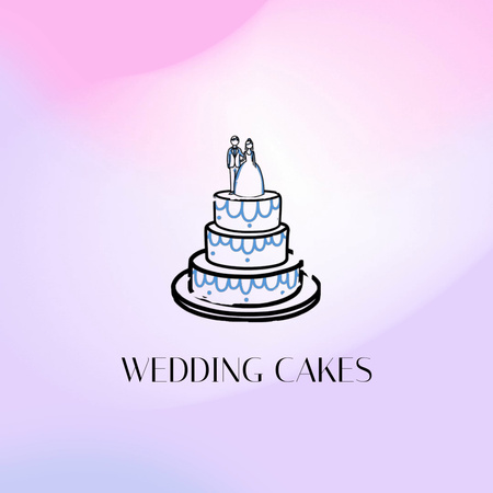 Decorated Cakes For Weddings Offer Animated Logo Design Template