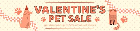 Platilla de diseño Valentine's Day Pet Supplies Sale Ebay Store Billboard