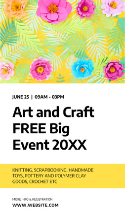 Platilla de diseño Bright Announcement of Craft and Art Event Instagram Story
