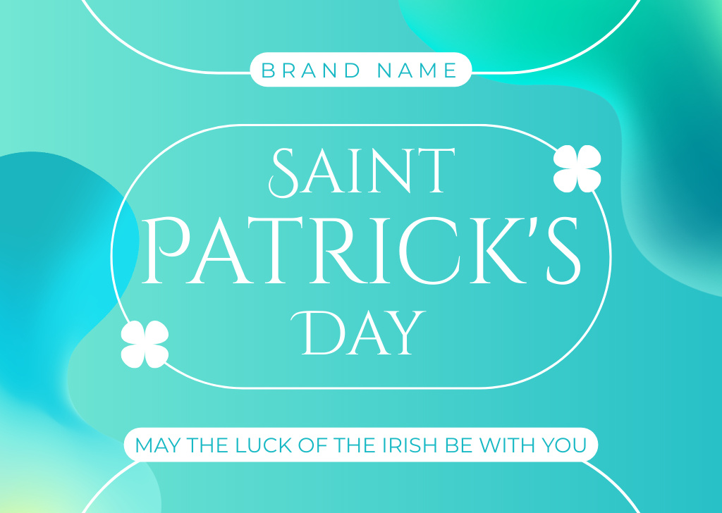 May Your St. Patrick's Day Be as Bright and Beautiful Card Tasarım Şablonu
