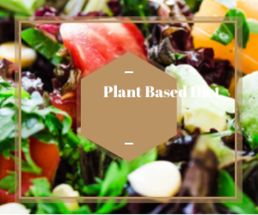 plant based diet background Medium Rectangle Modelo de Design