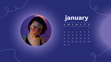 Ontwerpsjabloon van Calendar van Stylish Young Girls