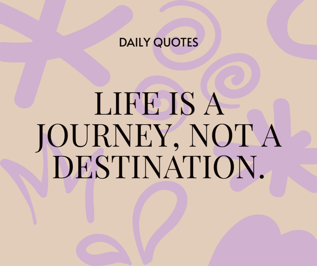 Platilla de diseño Vital Quote about Life is a Journey Facebook