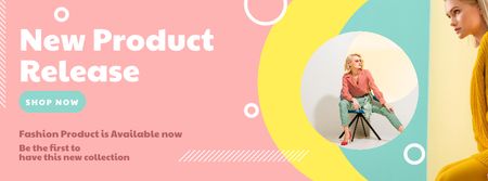 New Fashion Product Release Facebook cover Design Template