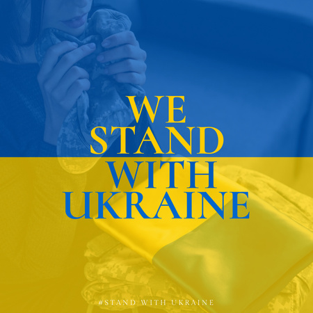 ukrajnával vagyunk Instagram tervezősablon
