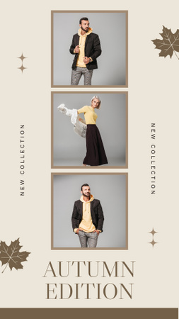Autumn Collection of Clothing  Instagram Story Design Template