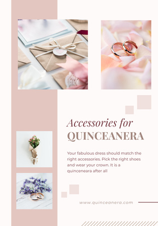 Quinceanera Accessories Poster 28x40inデザインテンプレート
