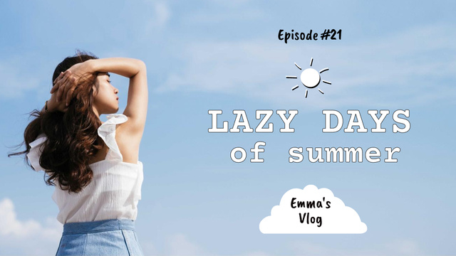 Summer Inspiration with Beautiful Young Girl Youtube Thumbnail – шаблон для дизайну