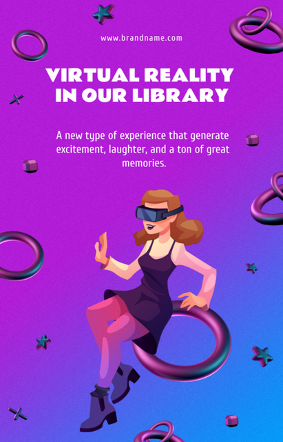Woman in Virtual Reality Glasses IGTV Cover – шаблон для дизайну