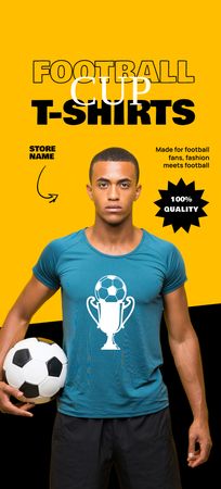 Modèle de visuel Football Team Gear Sale with Serious Player - Flyer 3.75x8.25in