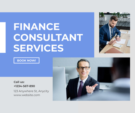 Finance Consultant Services Offer Facebook Design Template