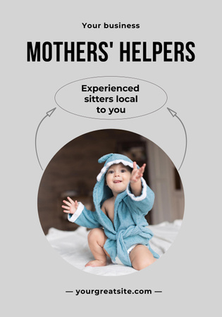 Babysitting Services Offer Poster 28x40in Design Template