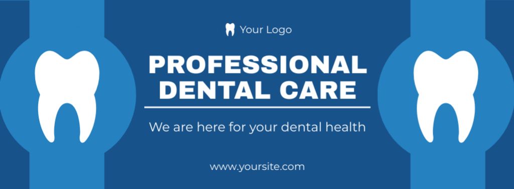 Professional Dental Healthcare Services Facebook cover Πρότυπο σχεδίασης