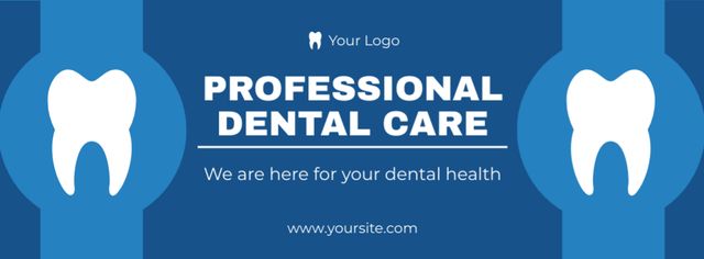 Professional Dental Healthcare Services Facebook cover Šablona návrhu