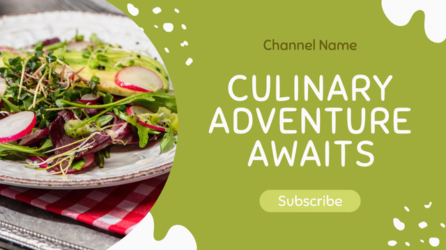 Blog about Culinary Adventure Youtube Thumbnailデザインテンプレート