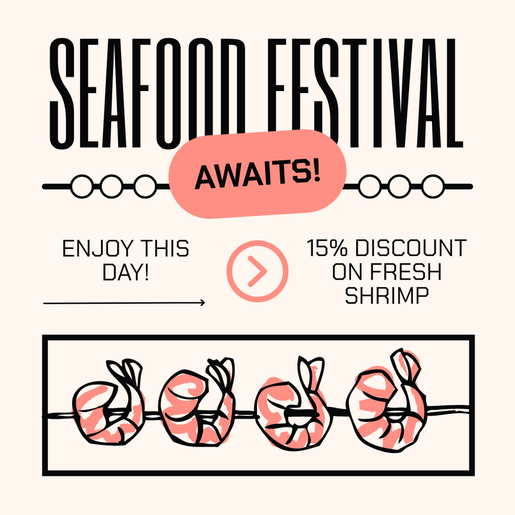 Designvorlage Ad of Seafood Festival Event für Instagram