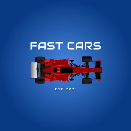 Emblem with Race Car Logo Design Template
