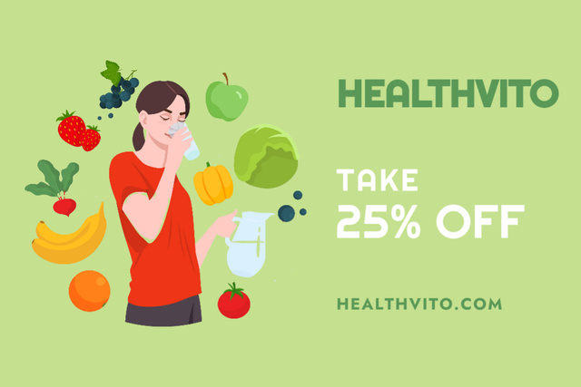 Healthy Life and Food Promotion Label Design Template