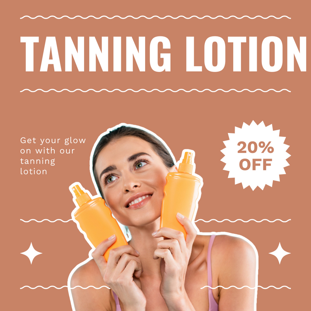 Ontwerpsjabloon van Instagram van Best Tanning Lotion at Discount