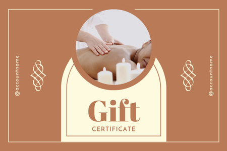Free Body Massage Course Gift Certificate Design Template