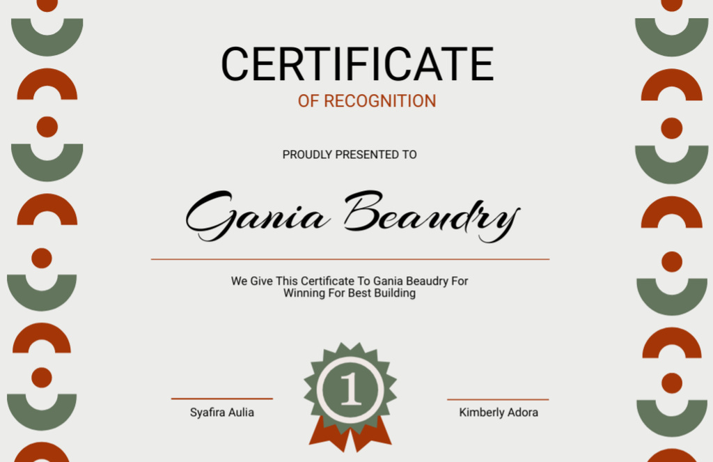 Certificate of Achievement Certificate 5.5x8.5in – шаблон для дизайну