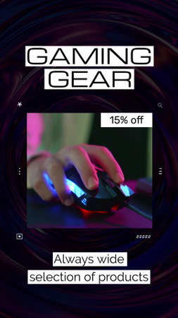 Wide Range Of Gaming Gear Offer With Discount Instagram Video Story Design Template