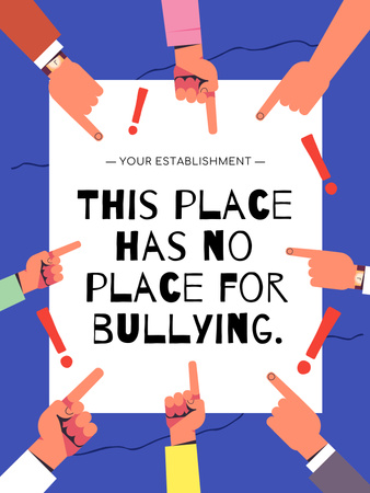 Bullying Awareness and Protection Poster US Design Template