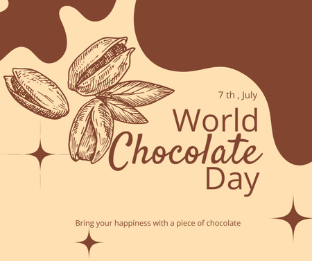 Platilla de diseño Congratulations on World Chocolate Day Facebook