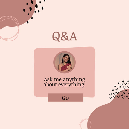 Vibrant Questions And Answers Session In Tab Instagram Design Template