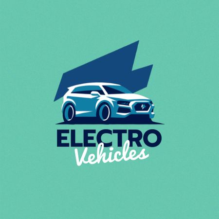 Ontwerpsjabloon van Animated Logo van ad voor elektrovoertuigen